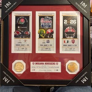 Indiana Hoosiers Red Framed Road to 2026 CFP Display